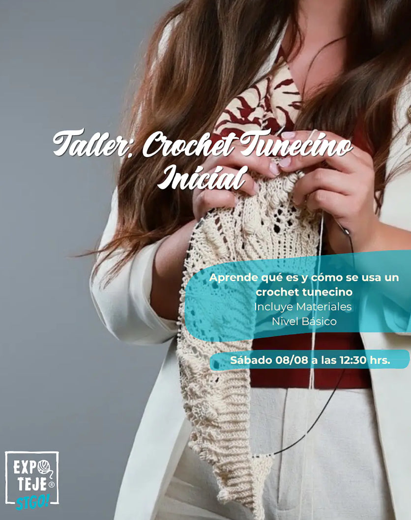 Taller crochet tunecino expoteje Santiago