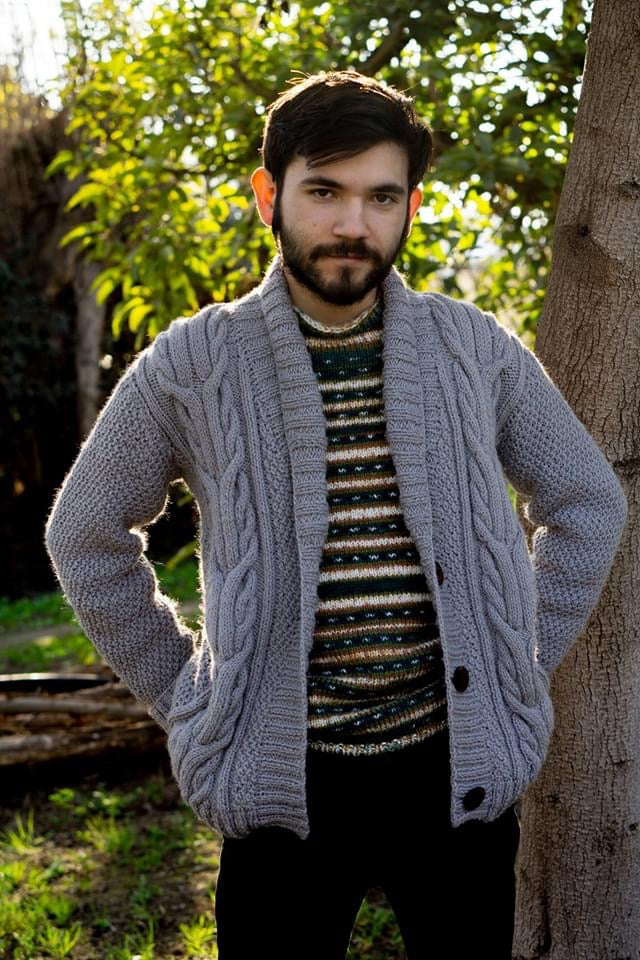 Patron cardigan Nogal